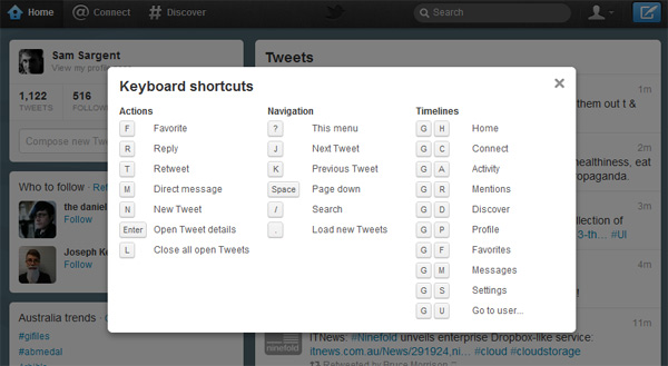 Twitter Shortcuts
