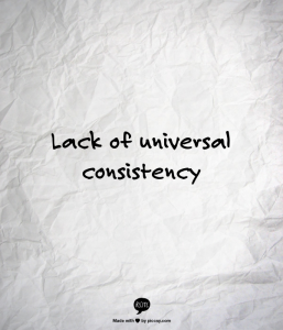 Lack of universal consistency