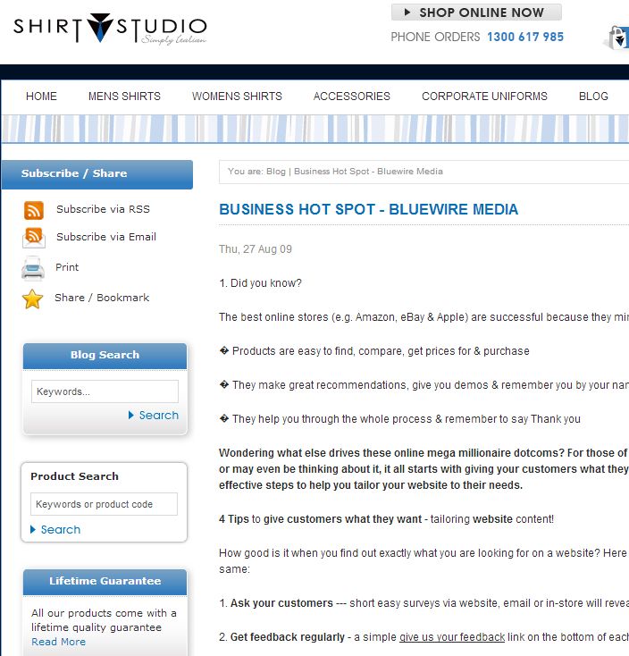 Business Hot Spot – Bluewire Media