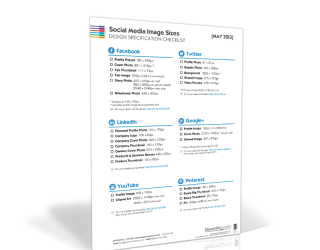 Social Media Image Sizes - Checklist