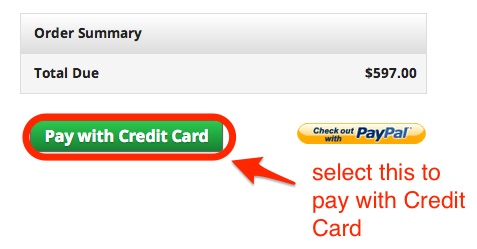Pay with Credit Button