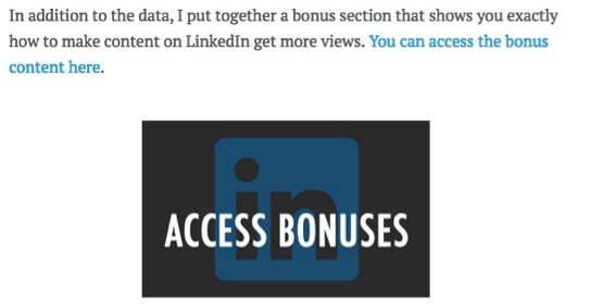 LinkedIn marketing example