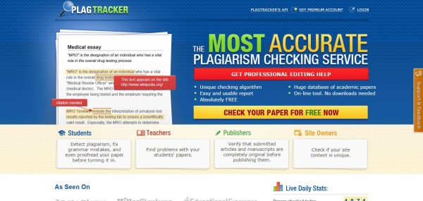 Plagtracker - tool to optimise your content
