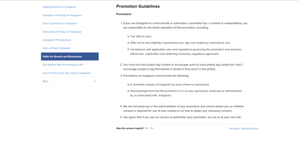 Promotion guidelines for instagram marketing
