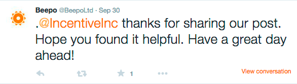 Beepo tweet for Social Media With An Offshore Team