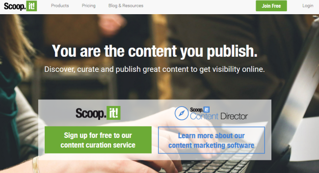 scoop.it - example of a content marketing tool
