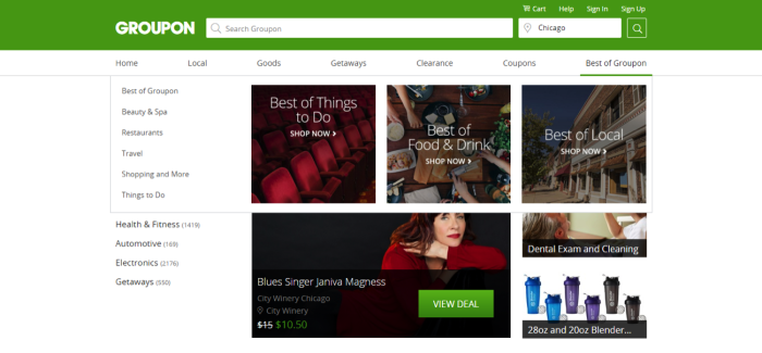 Groupon example of affiliate marketing