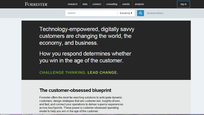 Forrester image as example for content marketing campaign
