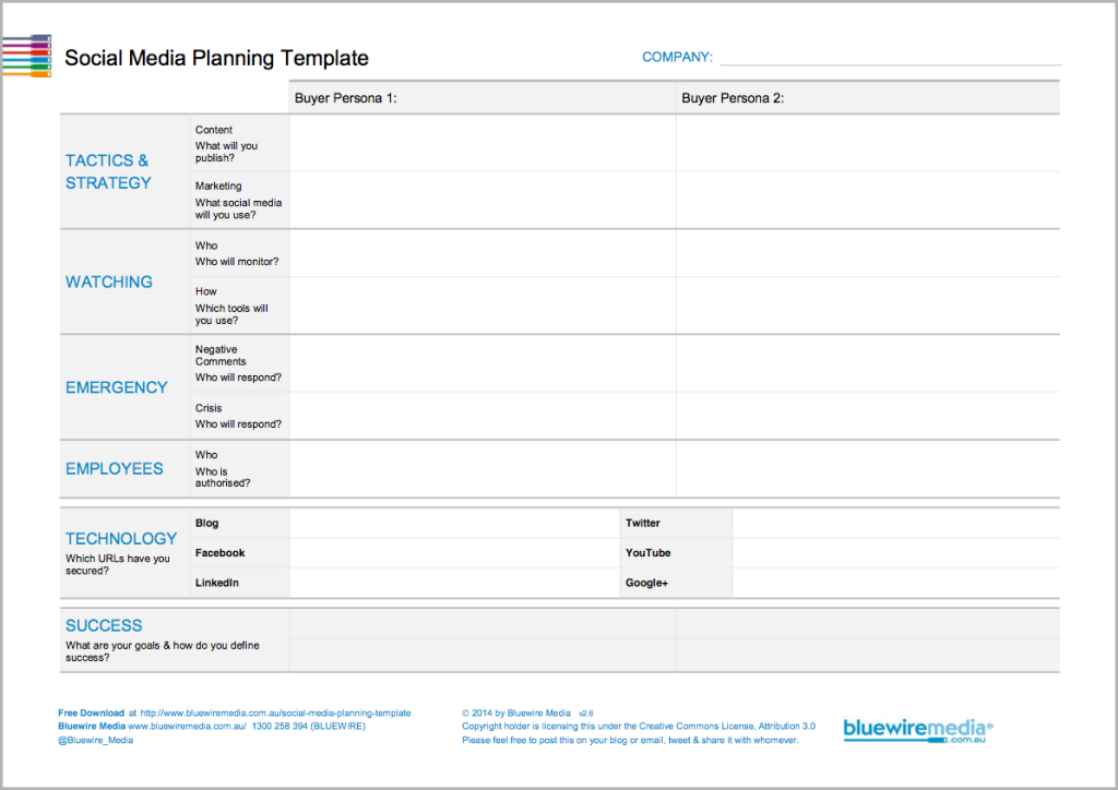 Social Media Planning Template image