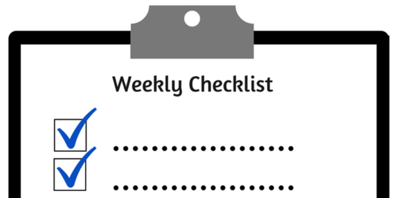 Weekly social media checklist image