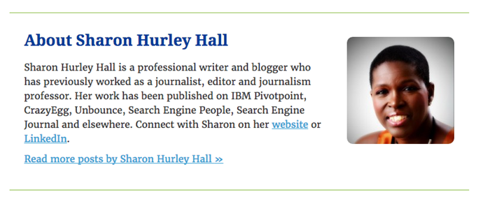 about sharon hurley hall for how to write blogs