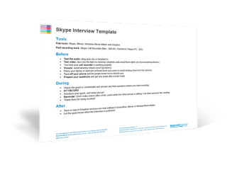 Skype interview template 3d