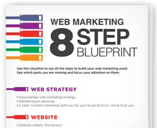Web Marketing 8 Step Blue