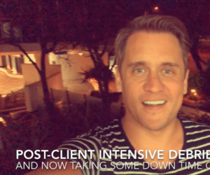 Client Intensive Debrief and relax - Adam Franklin