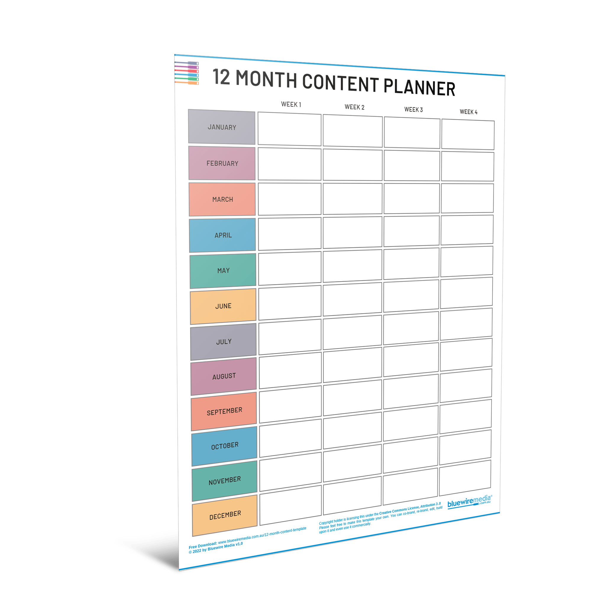12 Month Content Planner
